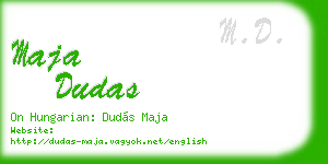 maja dudas business card