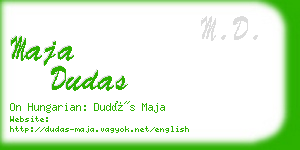 maja dudas business card